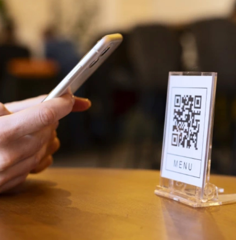 codigo qr en mesa